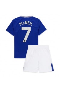 Everton Dwight McNeil #7 Babytruitje Thuis tenue Kind 2024-25 Korte Mouw (+ Korte broeken)